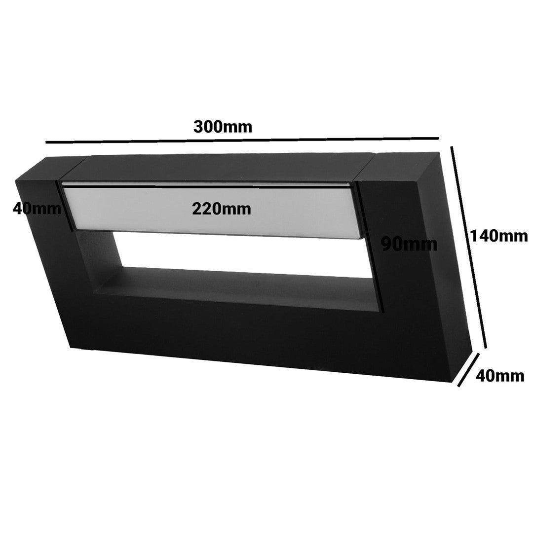 Kinkiet ścienny ASTER IP54 2x4W 30 cmczarny 4200K