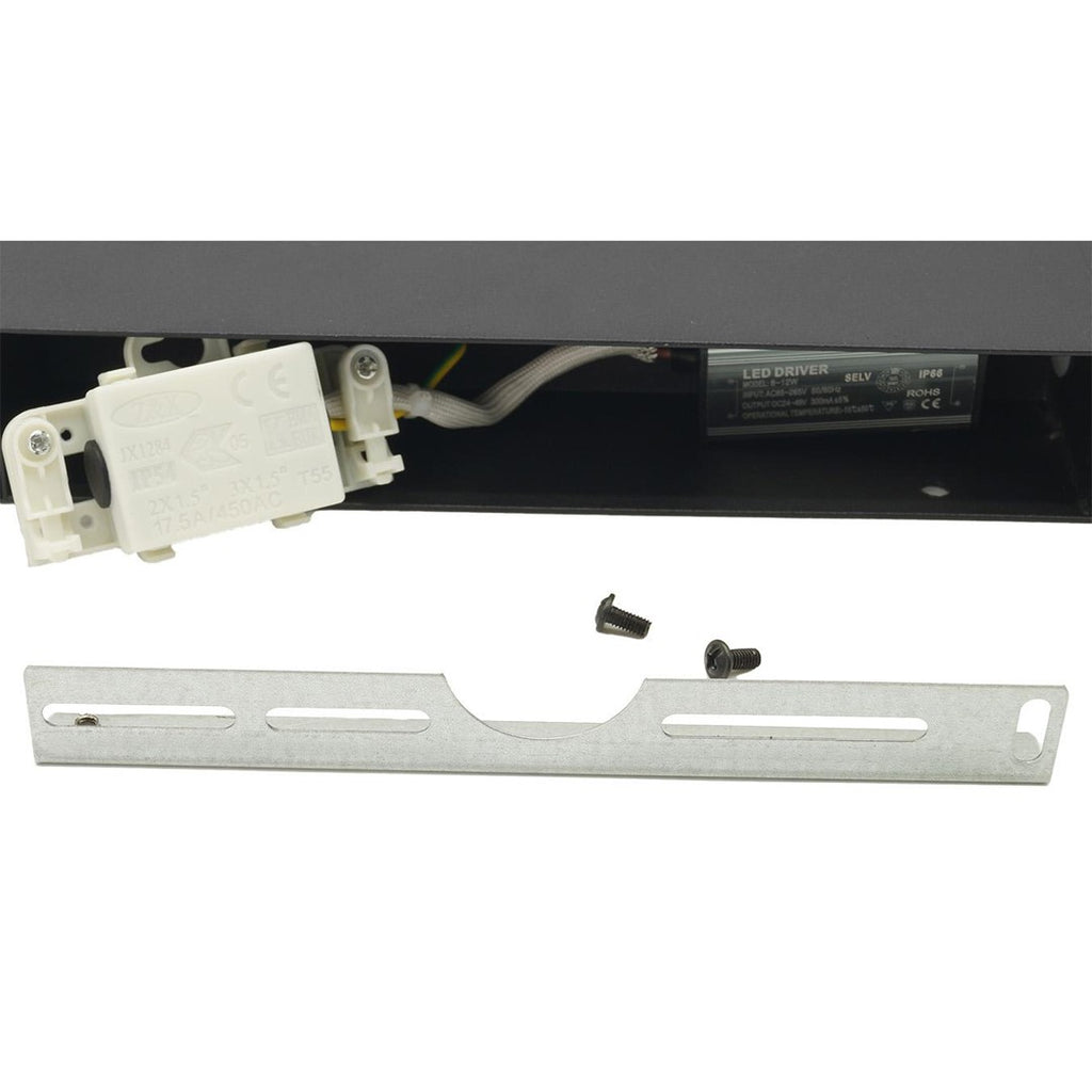 Kinkiet ścienny ASTER IP54 2x4W 30 cmczarny 4200K