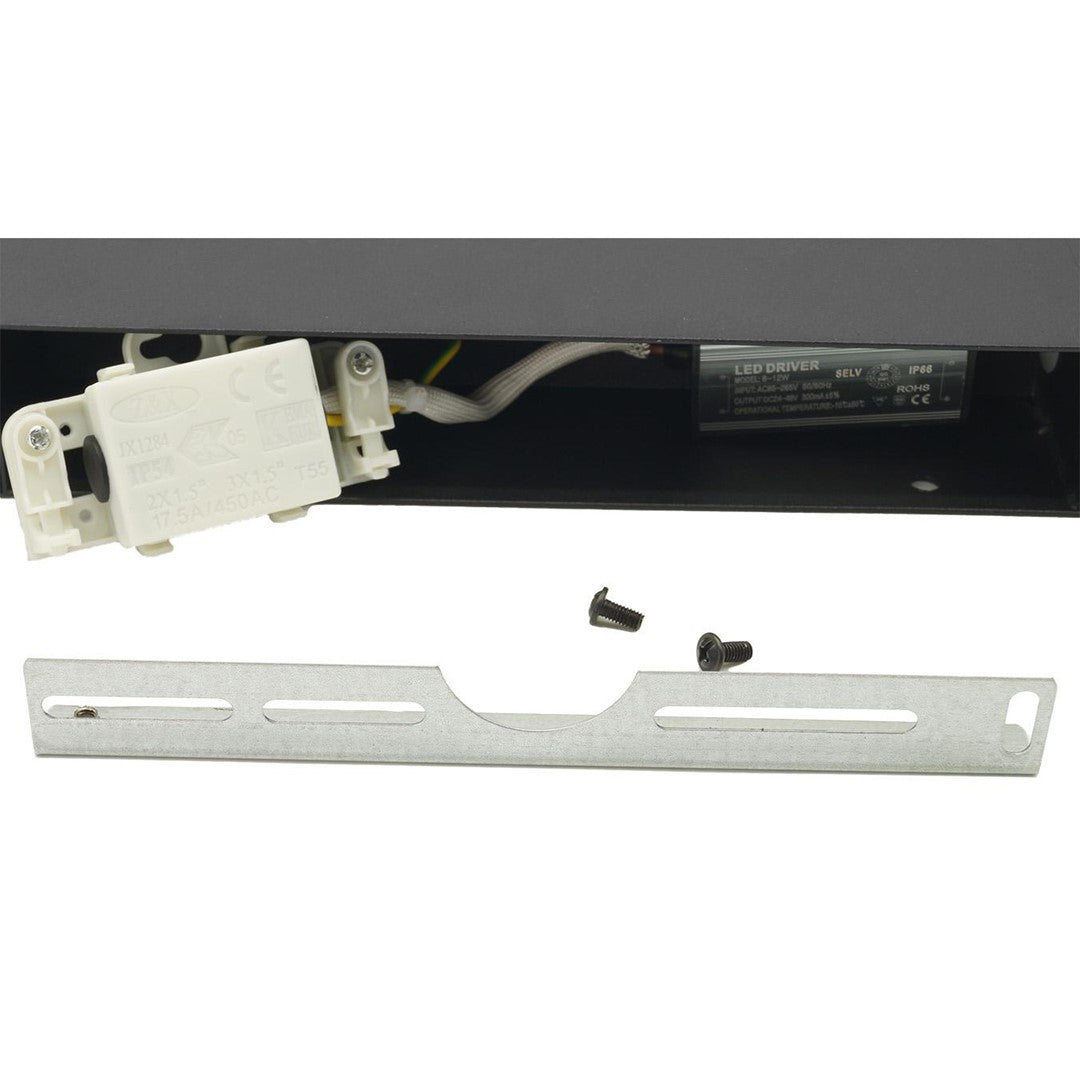 Kinkiet ścienny ASTER IP54 2x4W 30 cmczarny 4200K