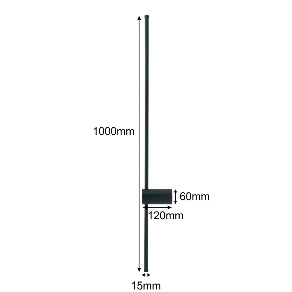 Kinkiet ścienny SELENA 100 cm czarny CCT 3000-6000K ciepła, neutralna, zimna
