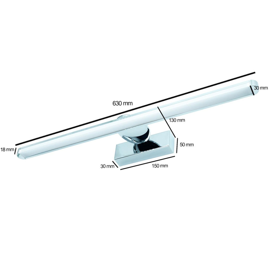 Lampa nad lustro SIRIUS 12W 60cm chrom 4200K