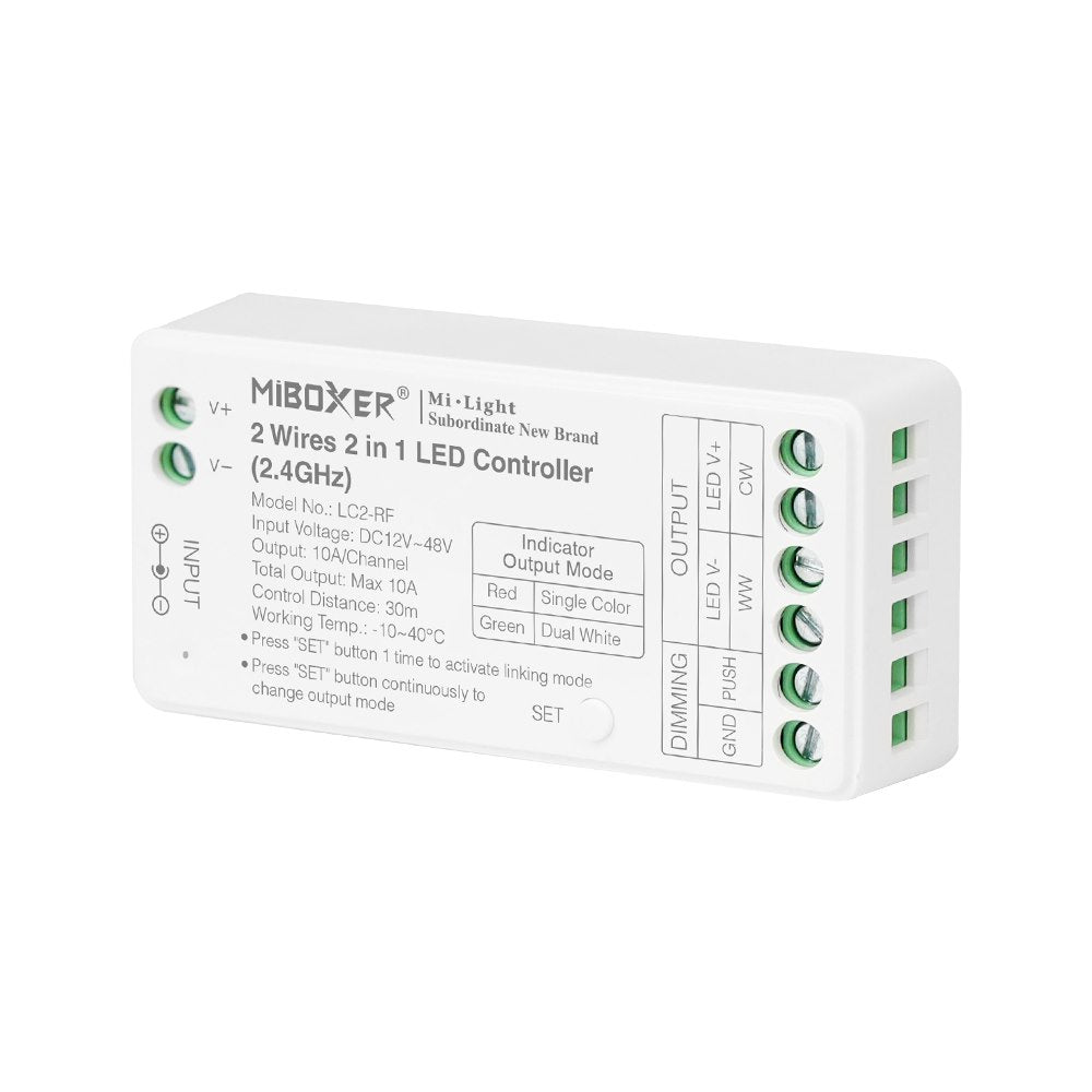 Odbiornik taśm LED MONO/CCT 2 przewody, moc 10A