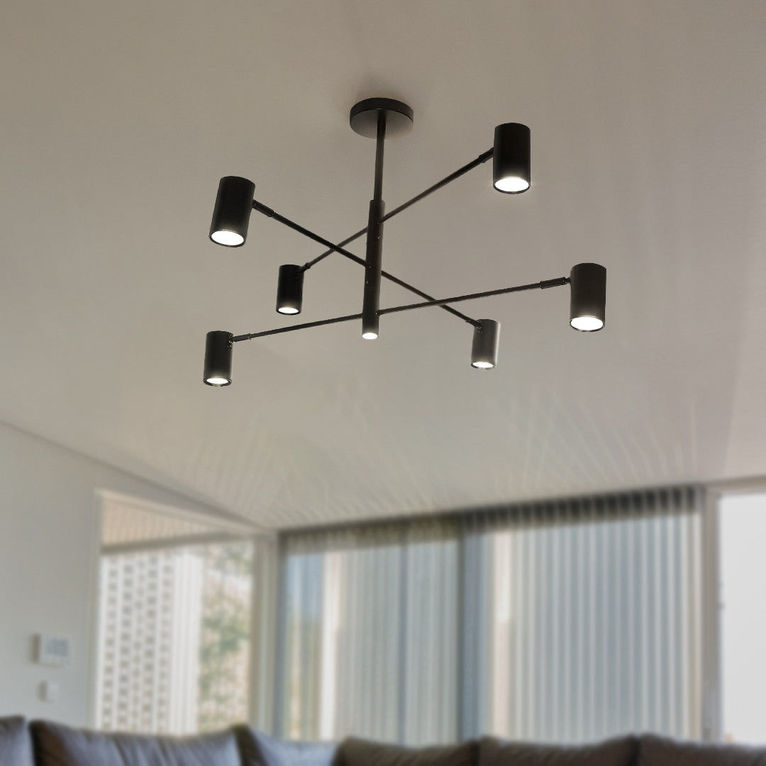 Lampa 6 x spot GU10 DD-40 czarna SIENA