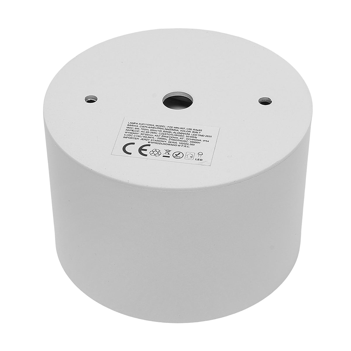 Oprawa natynkowa LED PZE-922 10W 3000K IP54 biały