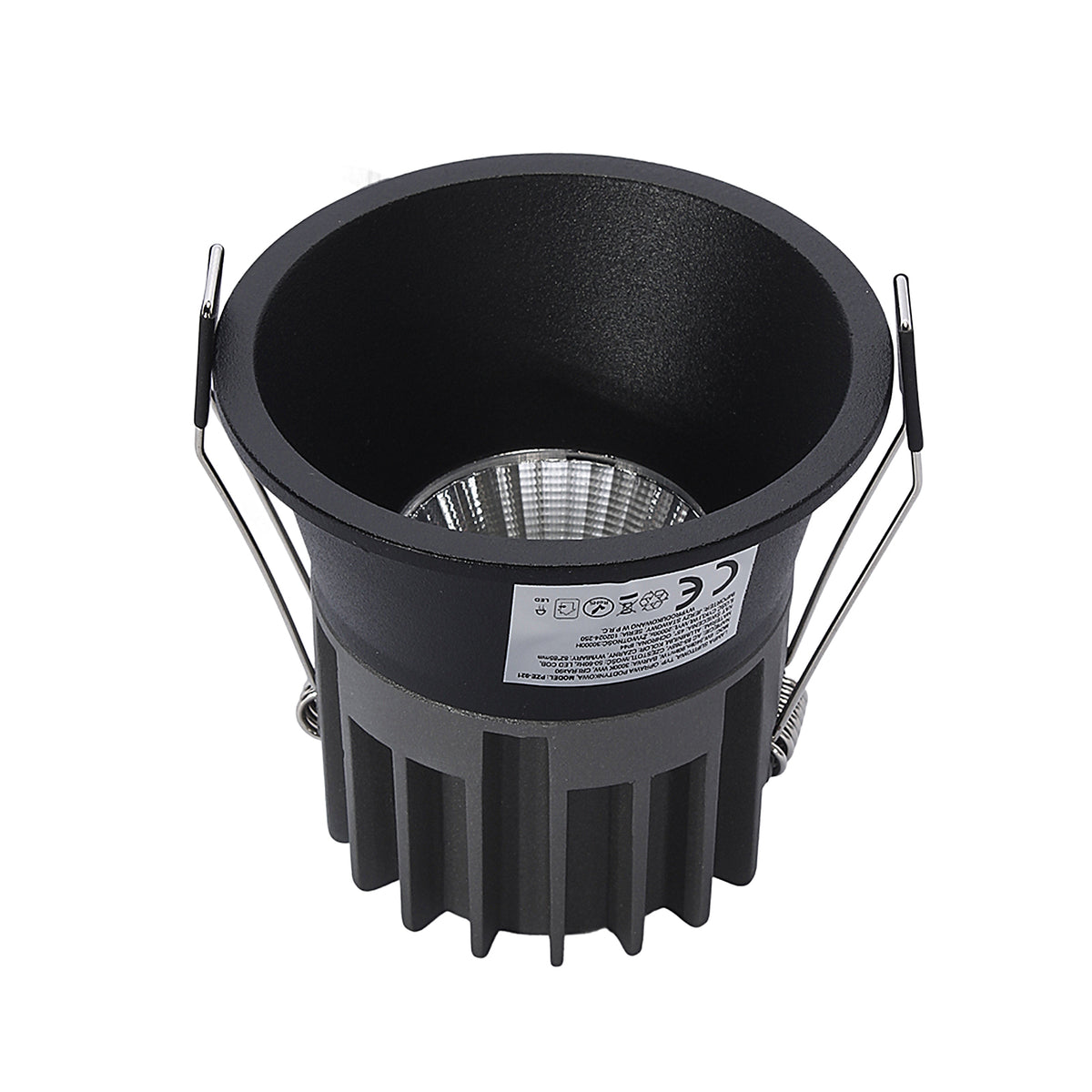 Oprawa wpuszczana PZE-921 IP44 6W 3000K czarny