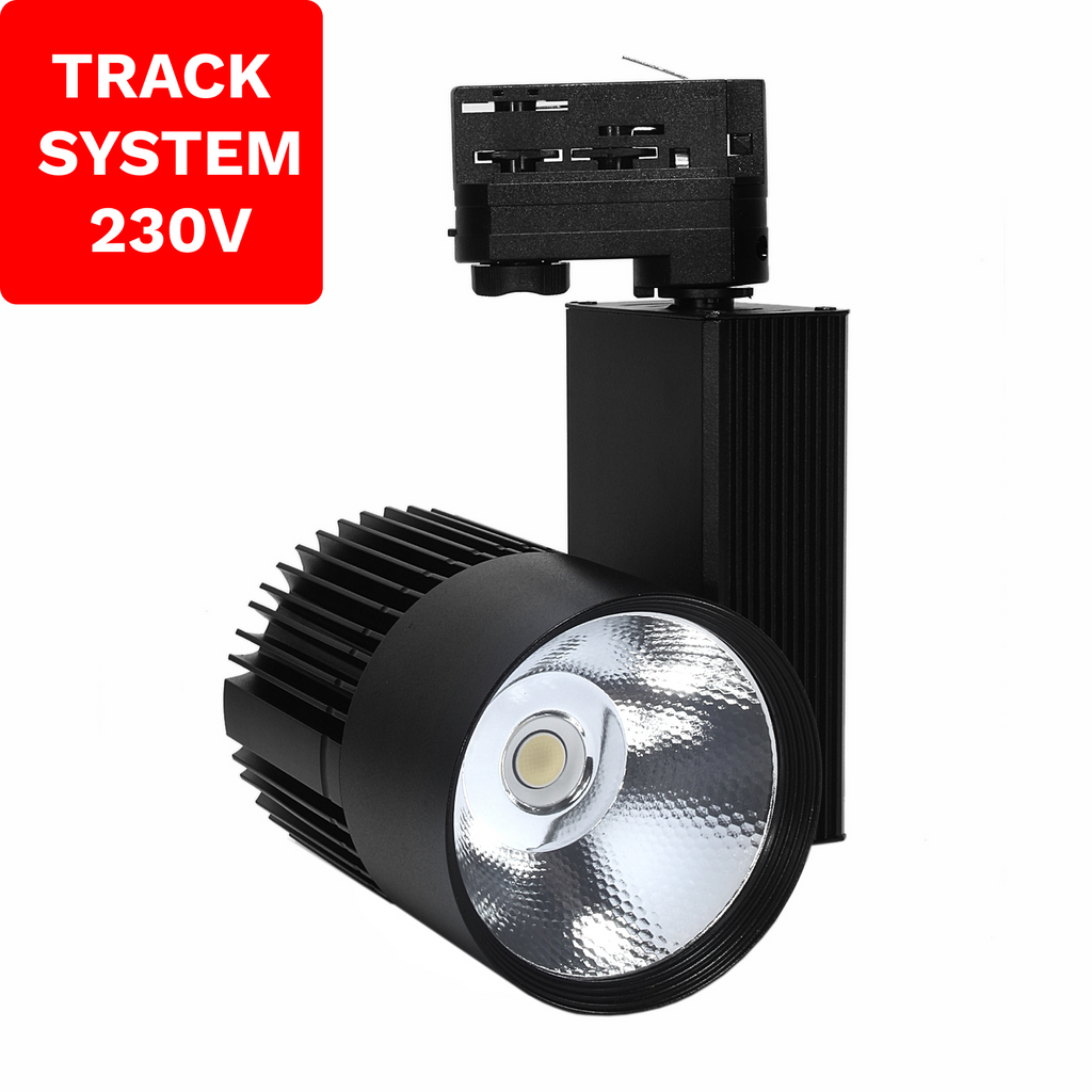Reflektor Szynowy Track System DD-03 30W 3000K Czarny 3 fazowy 230V
