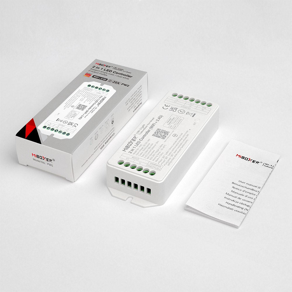 Sterownik PW2 (WI-FI + RF 2.4G) 20A 2in1  MONO/CCT