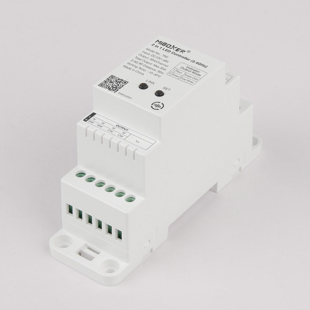 Sterownik TR2 RF 2.4G 20A 2in1 MONO/CCT na szynę DIN