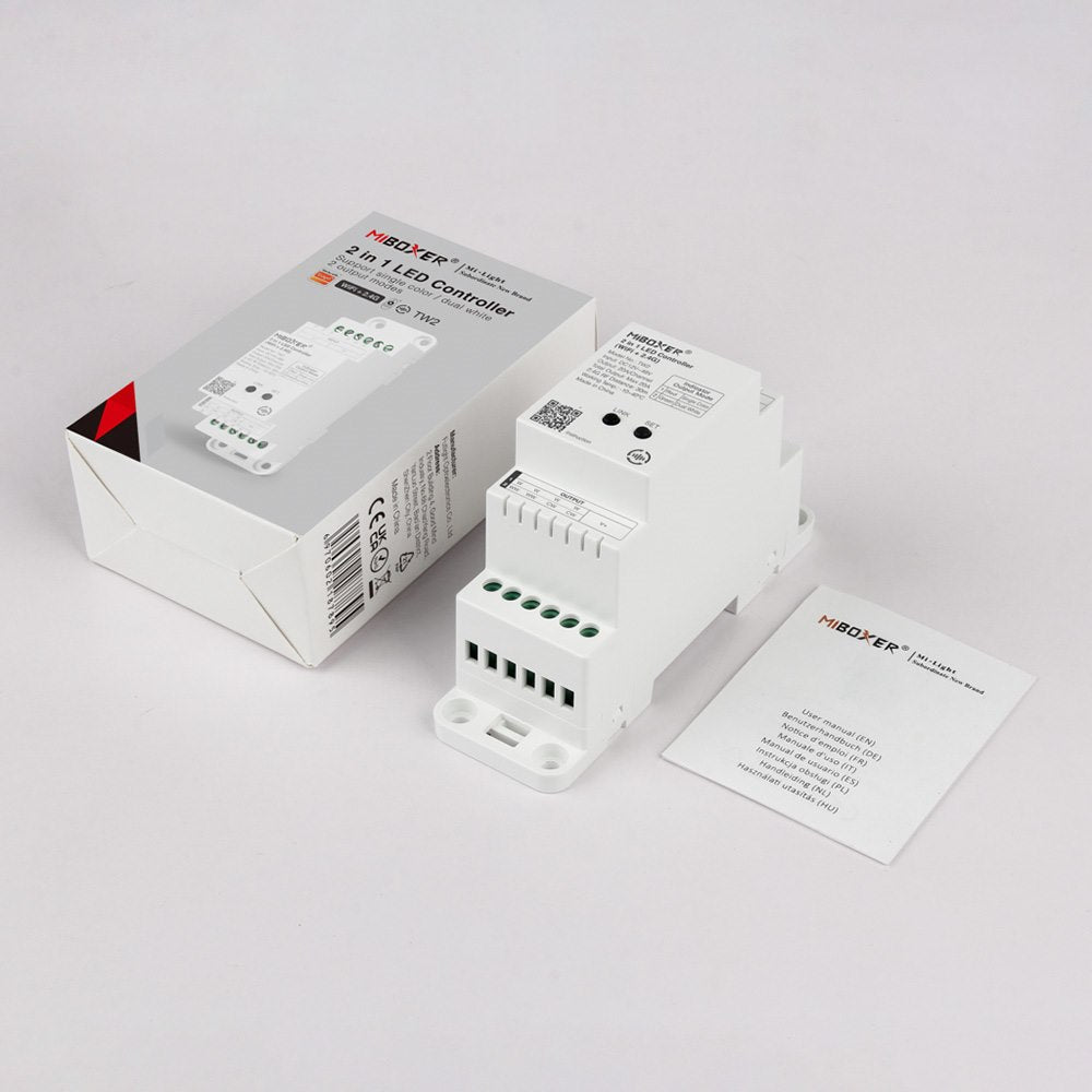 Sterownik TW2 WiFi 2.4G 20A 2in1 MONO/CCT na szynę DIN