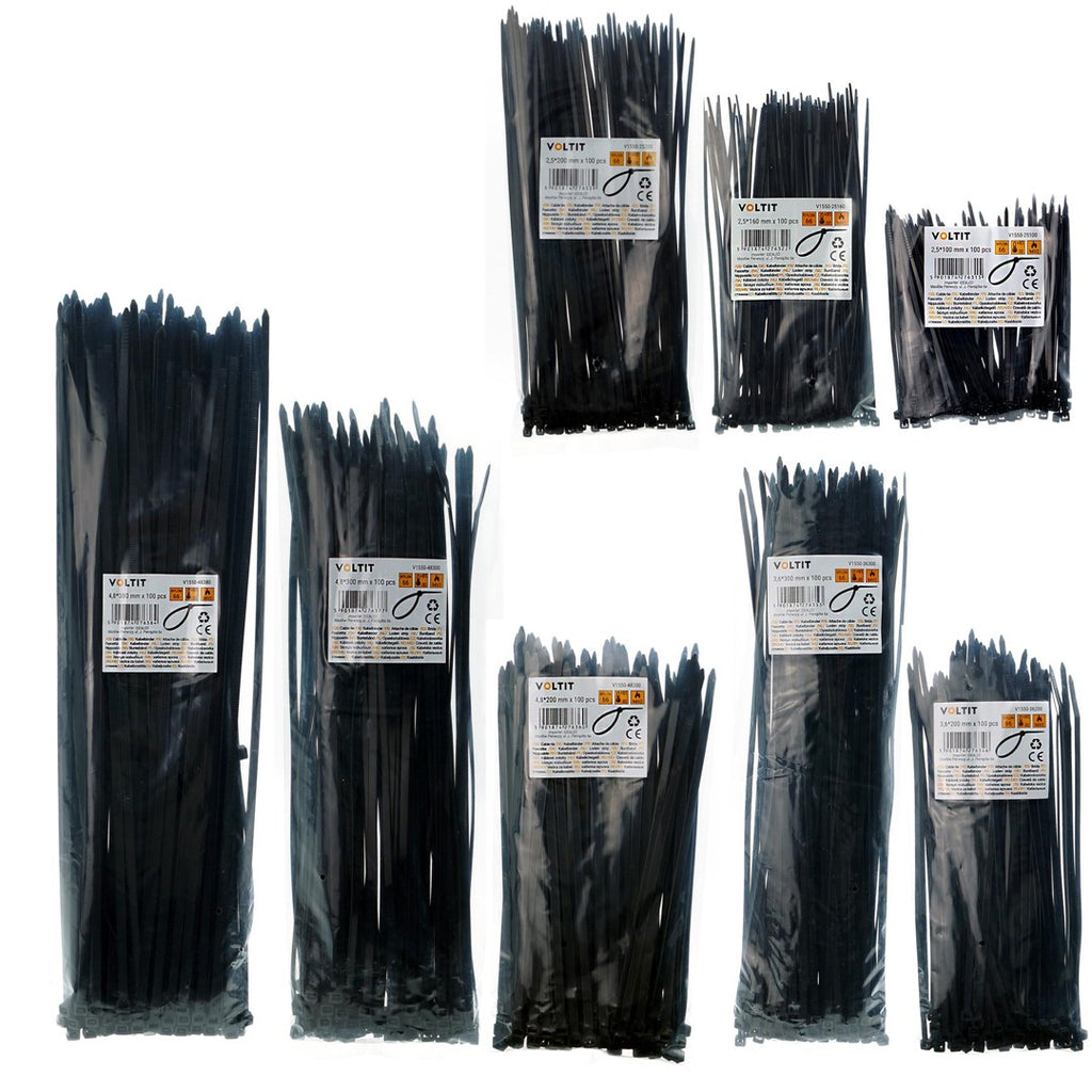 Opaska kablowa 3,6*200 nylon 66 czarna