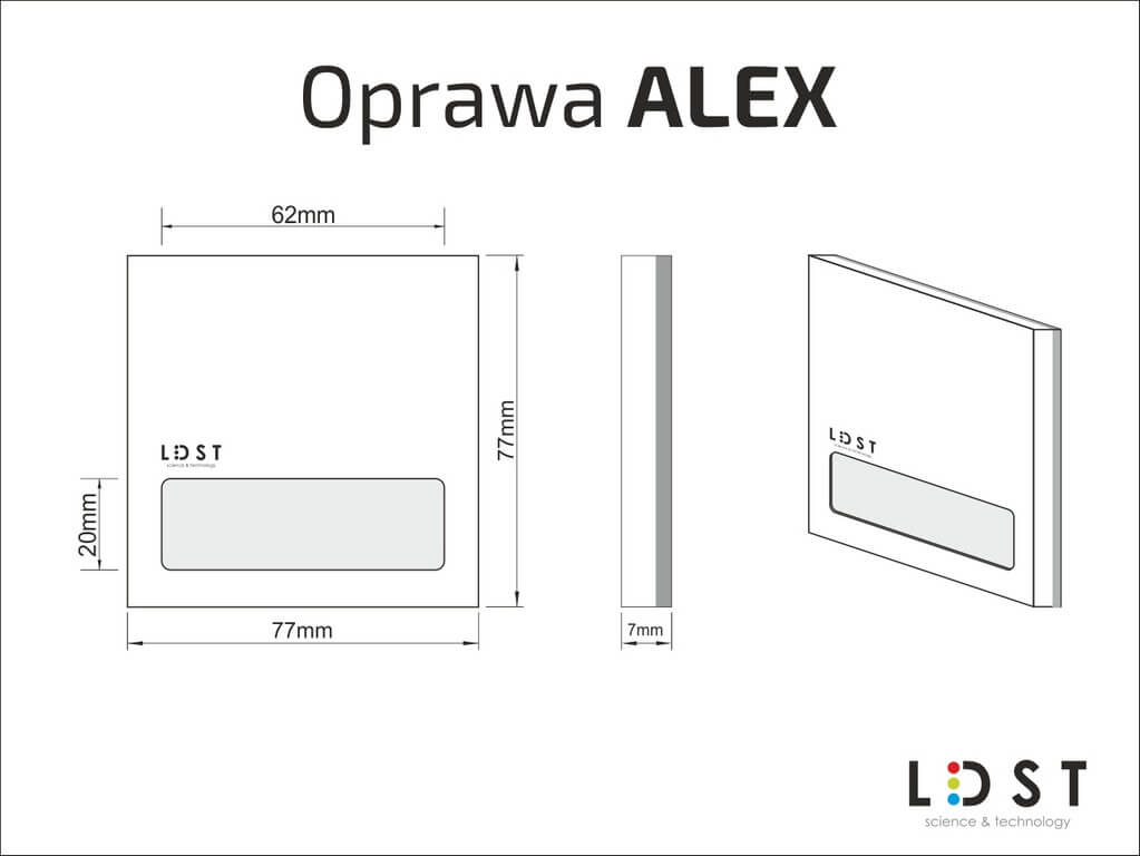 Oprawa schodowa ALEX LED 230V LDST