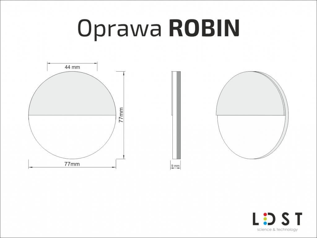 Oprawa schodowa ROBIN LED 230V LDST